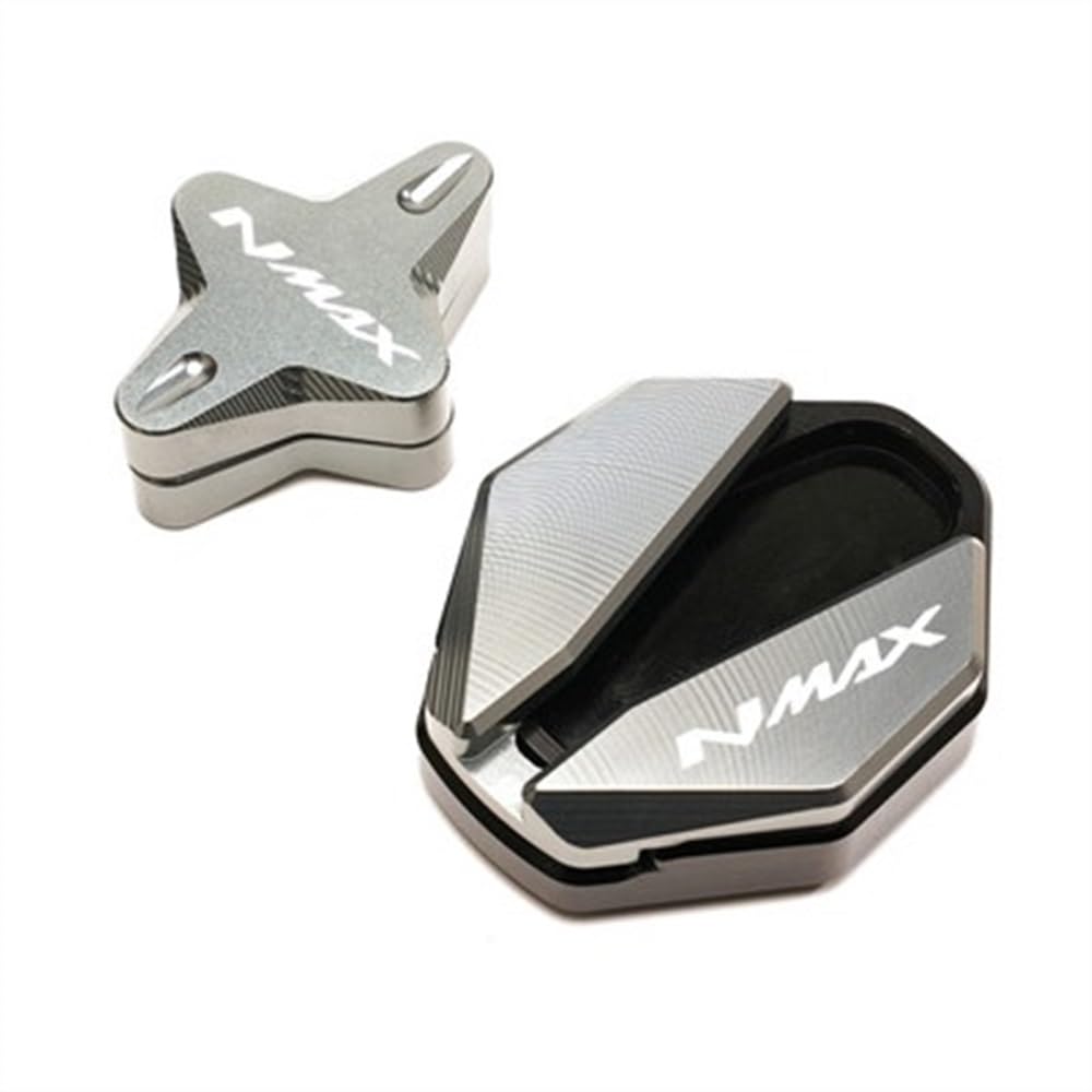 ASDRDDARF Motorrad-Seitenständerpolster Motorrad CNC Seite Stehen Verlängerung Pad & Unterstützung Ständer Hilfs Für Y&AMAHA NMAX 155 125 NMAX125 NMAX155 2020 2021 2022(28) von ASDRDDARF