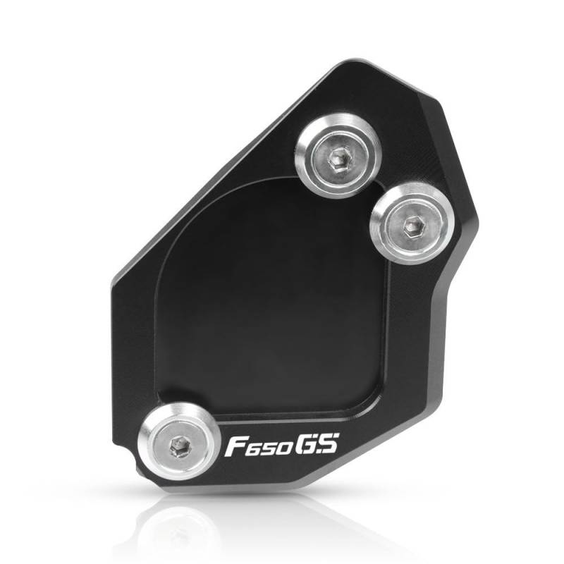 ASDRDDARF Motorrad-Seitenständerpolster Motorrad-Seitenständer-Verlängerungspads Für B&MW F650GS F650 GS F 650GS 650 GS 2008–2014, Ständerschutz, Vergrößerungs-Stützplatte(Black 10) von ASDRDDARF