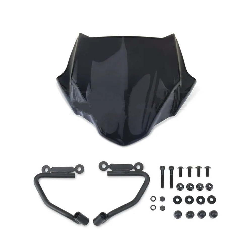 ASDRDDARF Windschutzscheibe Motorrad Für CB400F Für CB500F Für CB Für 400F Für 500F 2016-2023 Motorrad Racing Sport Frontscheibe Windschutzscheibe Verkleidung Windschutzscheibe(Black) von ASDRDDARF