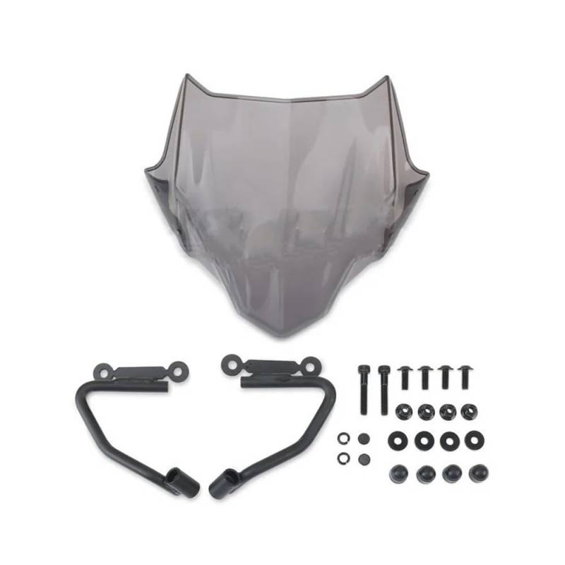 ASDRDDARF Windschutzscheibe Motorrad Für CB400F Für CB500F Für CB Für 400F Für 500F 2016-2023 Motorrad Racing Sport Frontscheibe Windschutzscheibe Verkleidung Windschutzscheibe(Gray) von ASDRDDARF