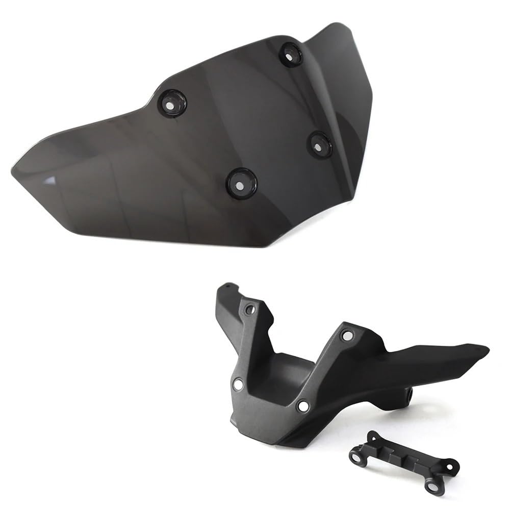 ASDRDDARF Windschutzscheibe Motorrad Für Y&AMAHA MT 09 MT-09 SP 2024 Motorrad Zubehör Windschutzscheibe Front Unterstützung Windschutzscheibe Windabweiser Verkleidung Niedriger(1set Dark Gray) von ASDRDDARF