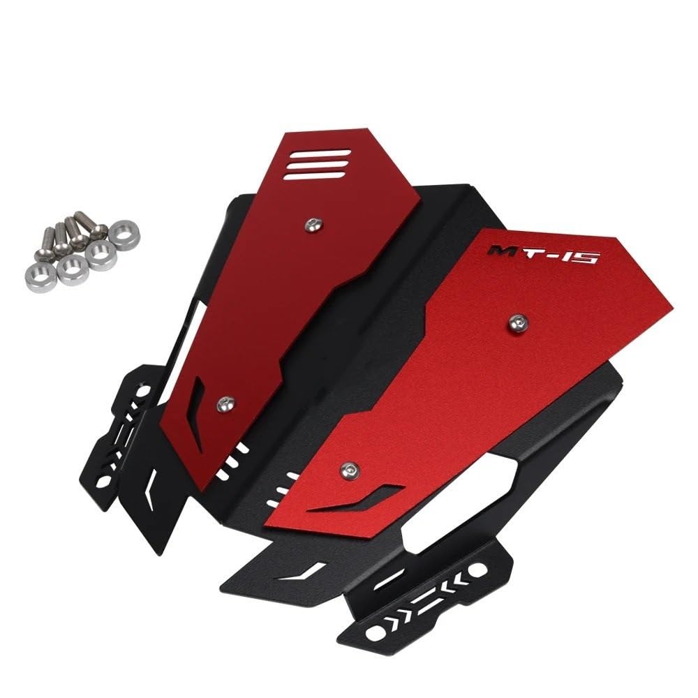 ASDRDDARF Windschutzscheibe Motorrad Für Y&AMAHA MT15 MT-15 MT125 MT-125 MT 15 125 Motorrad Zubehör Windabweiser Schutz Windschutzscheibe Winddichte Kapuze(Red) von ASDRDDARF