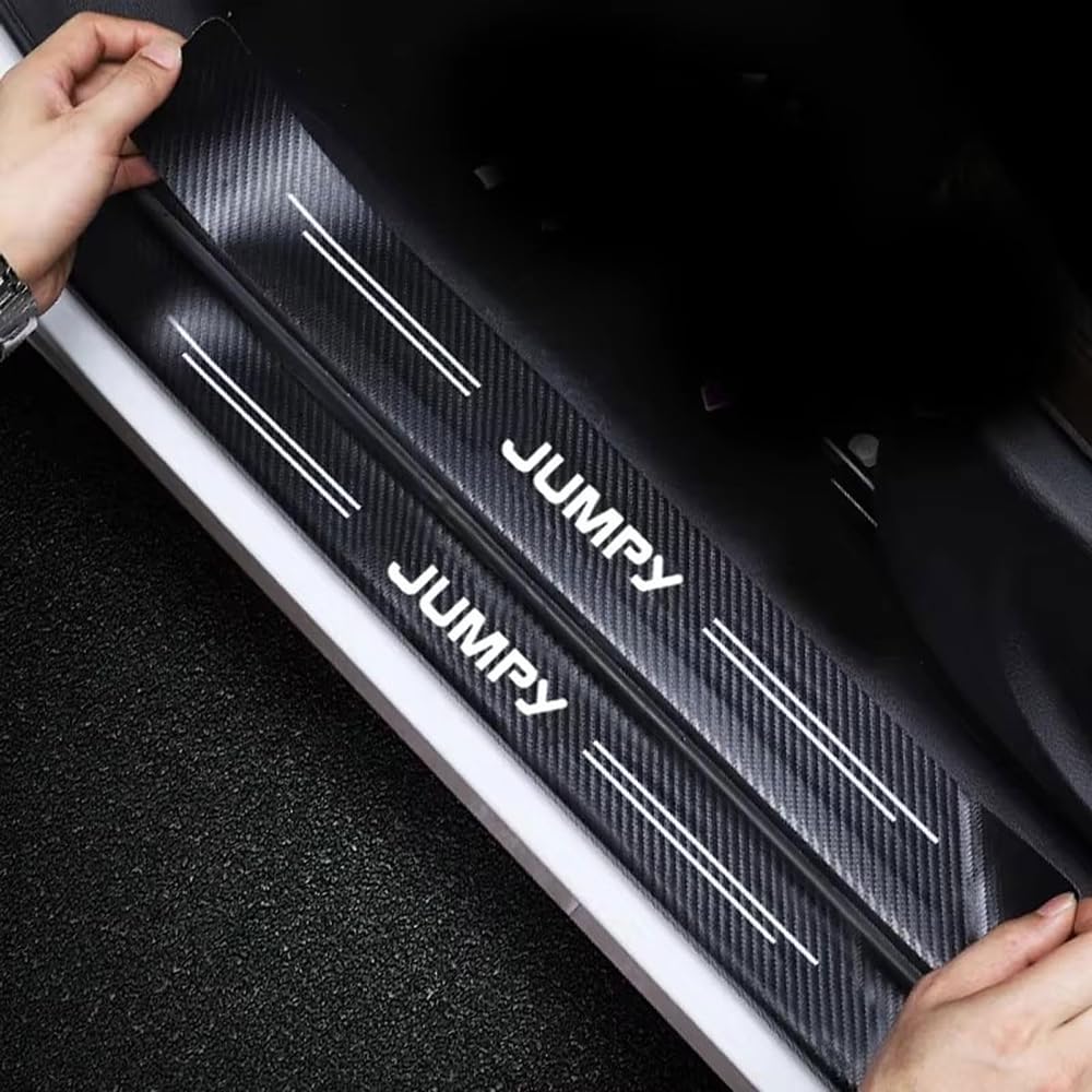 4 Stücke Auto Türschweller für Citroen Jumpy II Multispace 2008-2012, Auto Einstiegsleisten Schutzfolie Einstiegsleiste aus Kohlefaser Aufkleber Schutz Scuff Protector Geeignet von ASFSFF