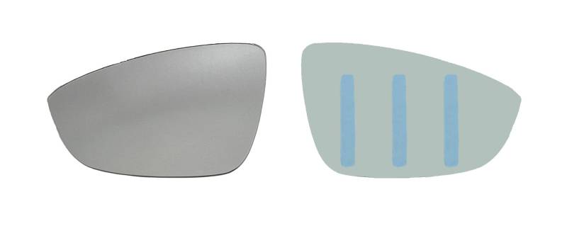 ASG Technik Außenspiegel Spiegelglas Ersatzglas kompatibel mit VW New Beetle ab Baujahr 2011-2019 von ASG Technik