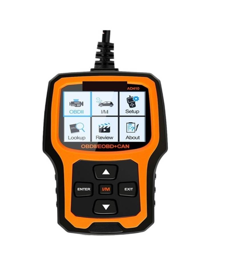 Autoscanner AD410 PRO Codeleser + Batterietest, Motorprüfung mit voller OBD2-Funktion, Autodiagnosetool von ASHBV