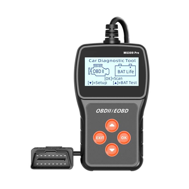 Autoscanner Autodiagnosetool Live-Datencodeleser Batterietester OBD2-Scanner MS309PRO Mehrsprachiges Check Engine System von ASHBV