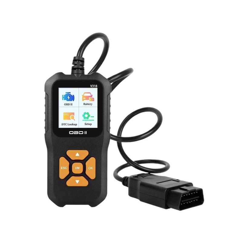 Autoscanner Autodiagnosewerkzeug OBD2-Scanner Check Engine System V318 Mehrsprachiger Batterietester Codeleser Löschen/Löschen von Codes von ASHBV