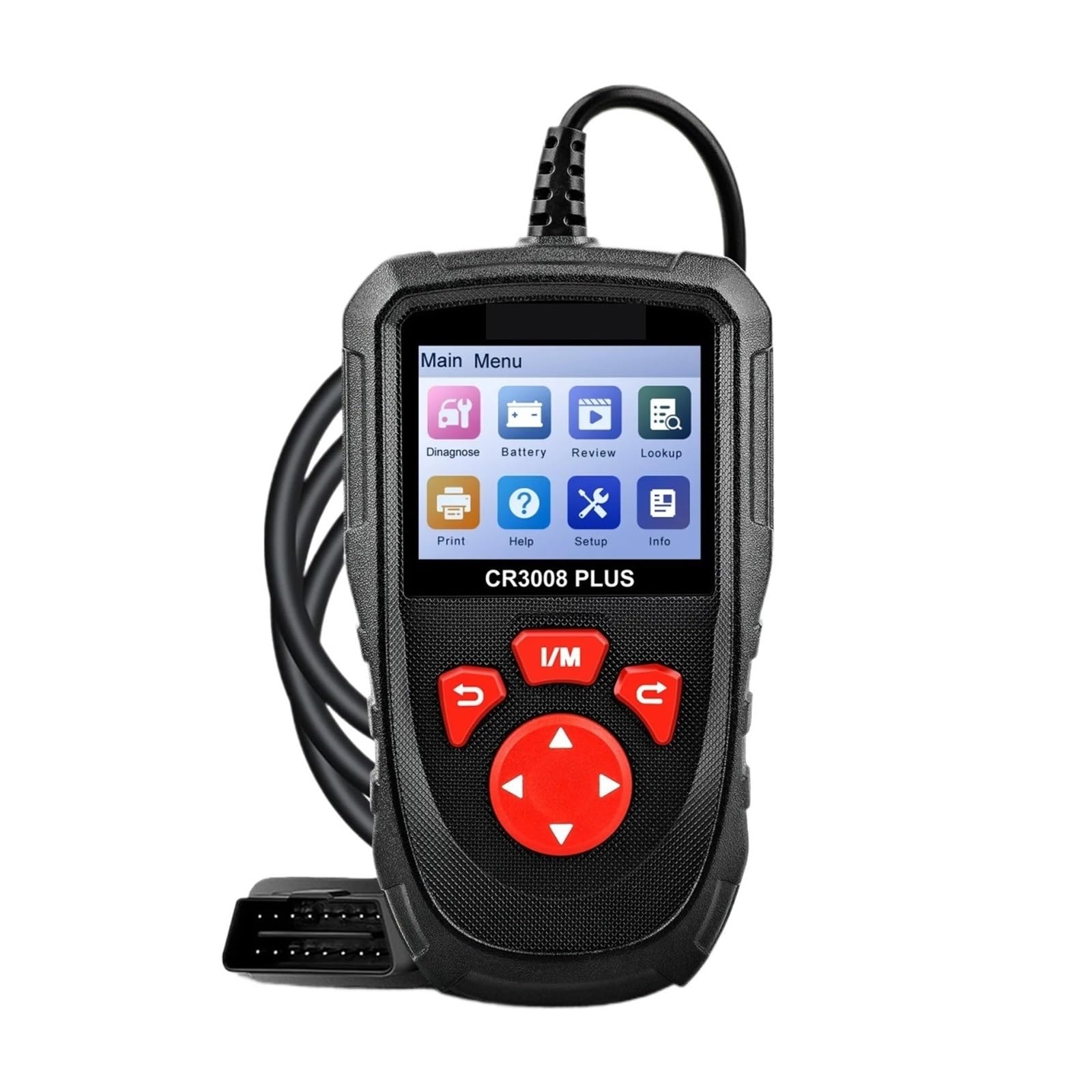 Autoscanner OBD2-Scanner-Diagnosetool CR3008 Plus, One-Key-I/M, Motorcode prüfen, OBDII-Auto-Scan-Tool von ASHBV