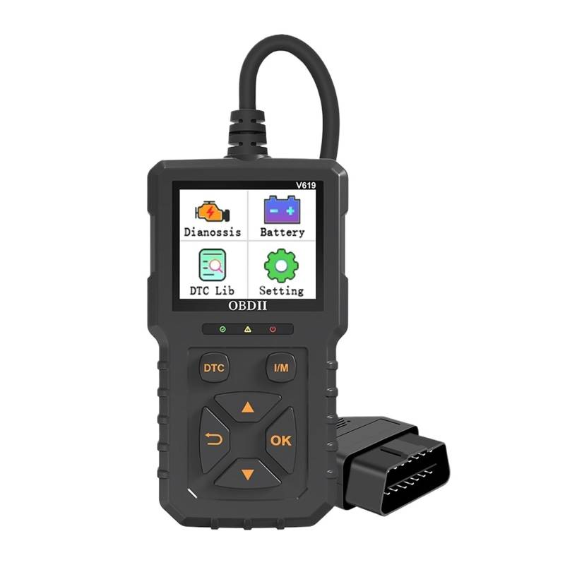 Autoscanner V619 12V Auto OBD2 Diagnosewerkzeuge OBD 2 Scanner Check Engine System Batterietester Codeleser O2 Sensortest Autozubehör von ASHBV