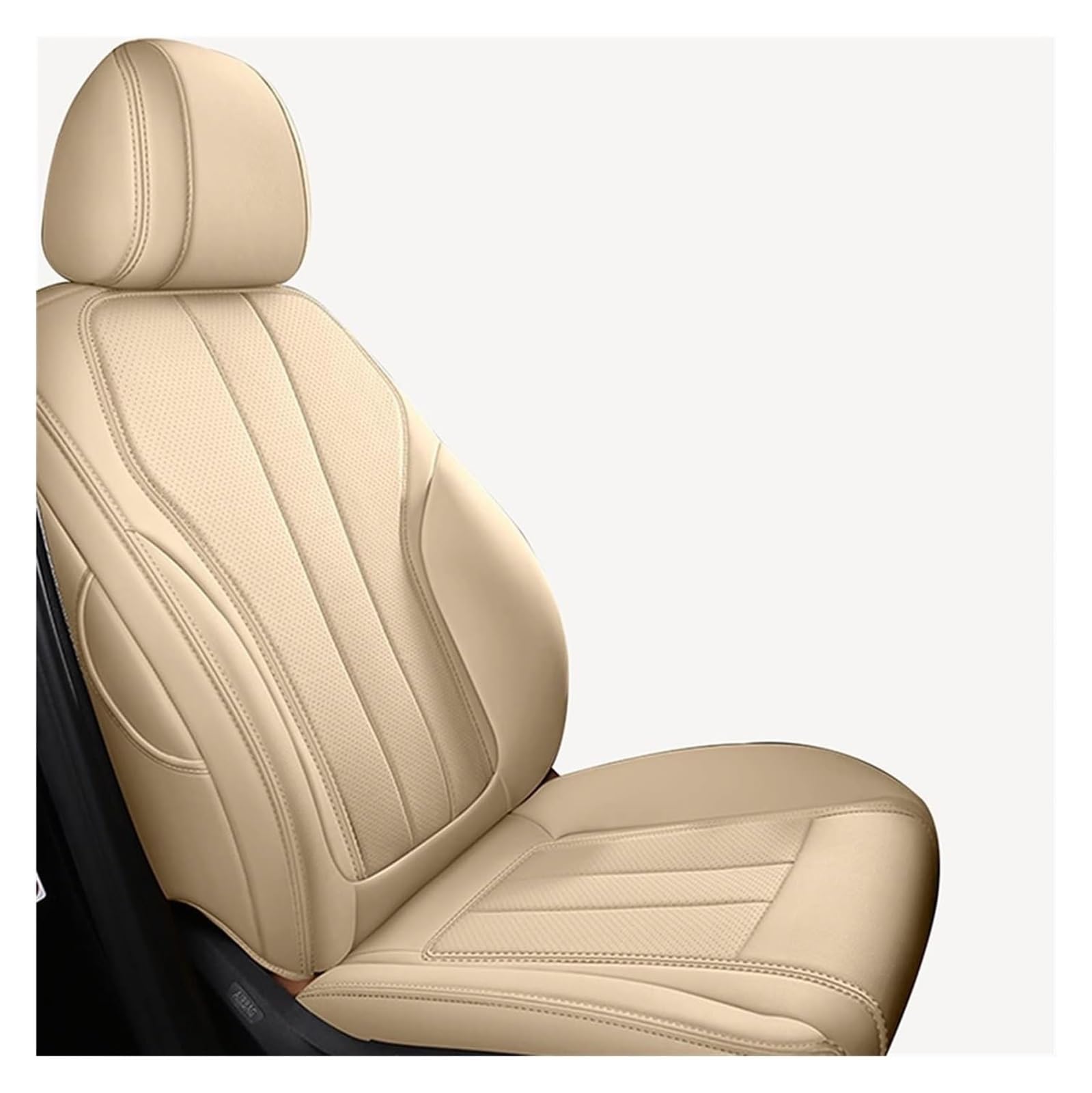 ASHILD Auto Sitzbezüge Für A4 2006-2017 Leder Autositzbezüge Zubehör Maßgeschneidertes Set Autositz Set Sitzkissenbezug Schutz(Beige) von ASHILD