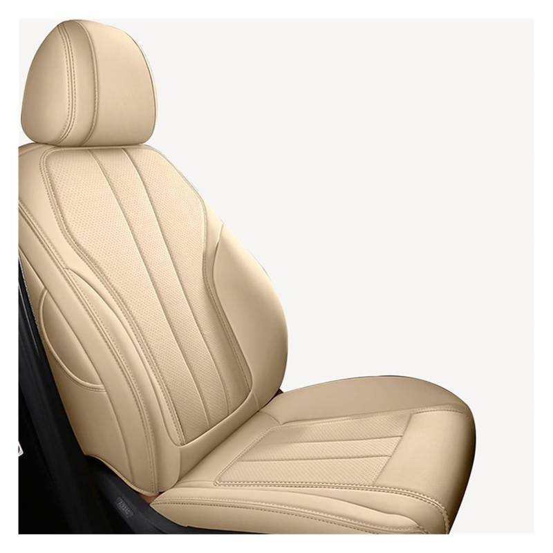 ASHILD Auto Sitzbezüge Für A4 2006-2017 Leder Autositzbezüge Zubehör Maßgeschneidertes Set Autositz Set Sitzkissenbezug Schutz(Beige) von ASHILD