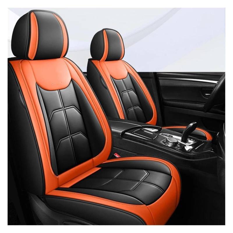 ASHILD Auto Sitzbezüge Für B&mw Für F10 5er F11 G30 G31 E39 E60 E61 F07 F18 G38 Autositzschoner Autositzbezug Autositzbezüge Universal(Black Orange) von ASHILD