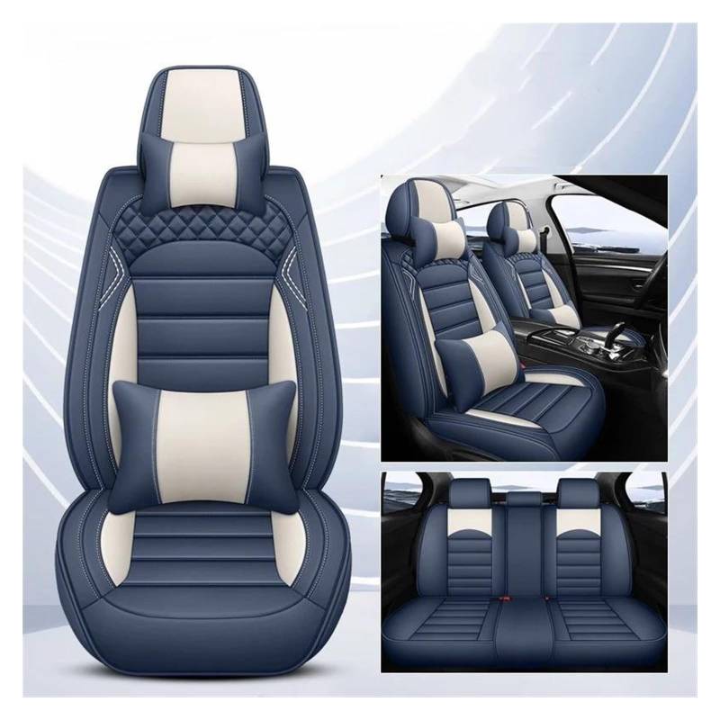 ASHILD Auto Sitzbezüge Für Cruze Für Captiva Für TRAX Für Blazer Für Cavalier Autositzbezüge Set Mit 5 Sitzen Autositzbezug(Blue A) von ASHILD