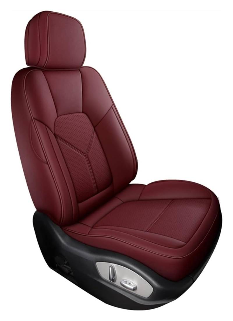 ASHILD Auto Sitzbezüge Für Dodge Für Avenger Für Challenger Für Ram 1500 Für Nitro Für Ladegerät Auto Set Sitzbezug Auto Sitz Set Sitzkissen Abdeckung(Wine Red,Standard Edition) von ASHILD