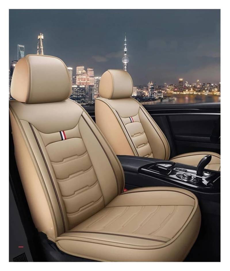 ASHILD Auto Sitzbezüge Für Fiesta Für Fusion Für Mondeo Für Taurus Autositzbezüge Autositzbezug Autositzbezüge Universal Style(Beige) von ASHILD