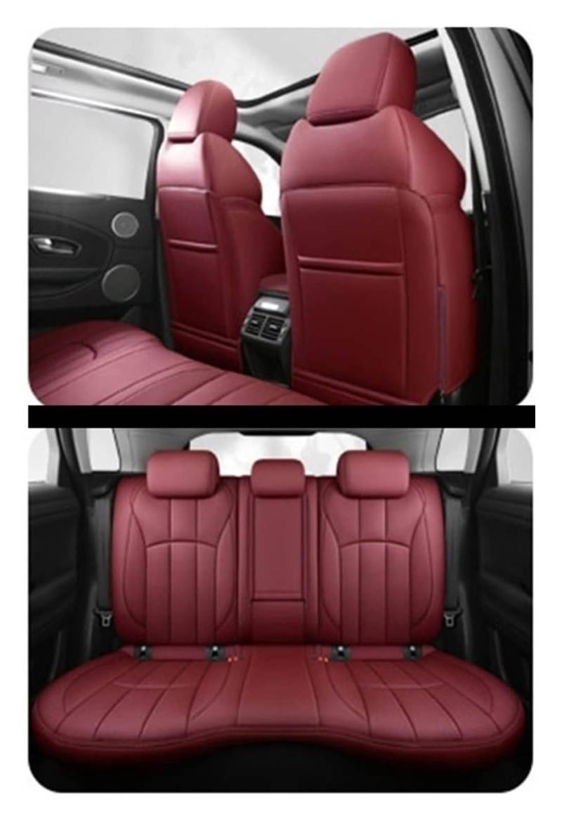 ASHILD Auto Sitzbezüge Für Grand Cherokee Wk2 Maßgeschneiderte Autositzbezug Set Siège Auto Ensemble Coussin Siege Housse Schutz(Wine Red) von ASHILD