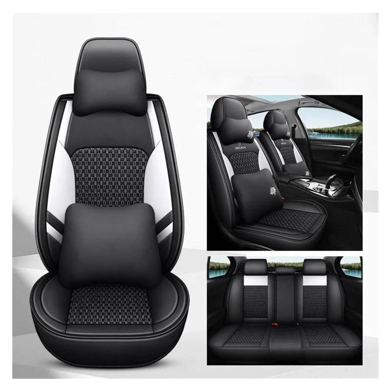 ASHILD Auto Sitzbezüge Für Hummer Für H2 H3 Auto Styling Auto Zubehör Sitzbezüge Für Auto Sitzbezüge Auto Sitzbezug(Black White A) von ASHILD