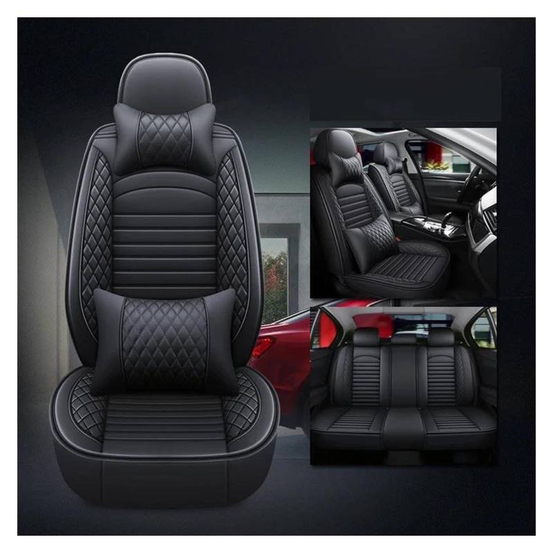 ASHILD Auto Sitzbezüge Für M&EGANE Für Koleos Für Laguna Für Kadjar Für Scenic Für Espace Für Fluence Autositzbezüge Universal 5 Sitz Auto Sitzbezug(Black B) von ASHILD