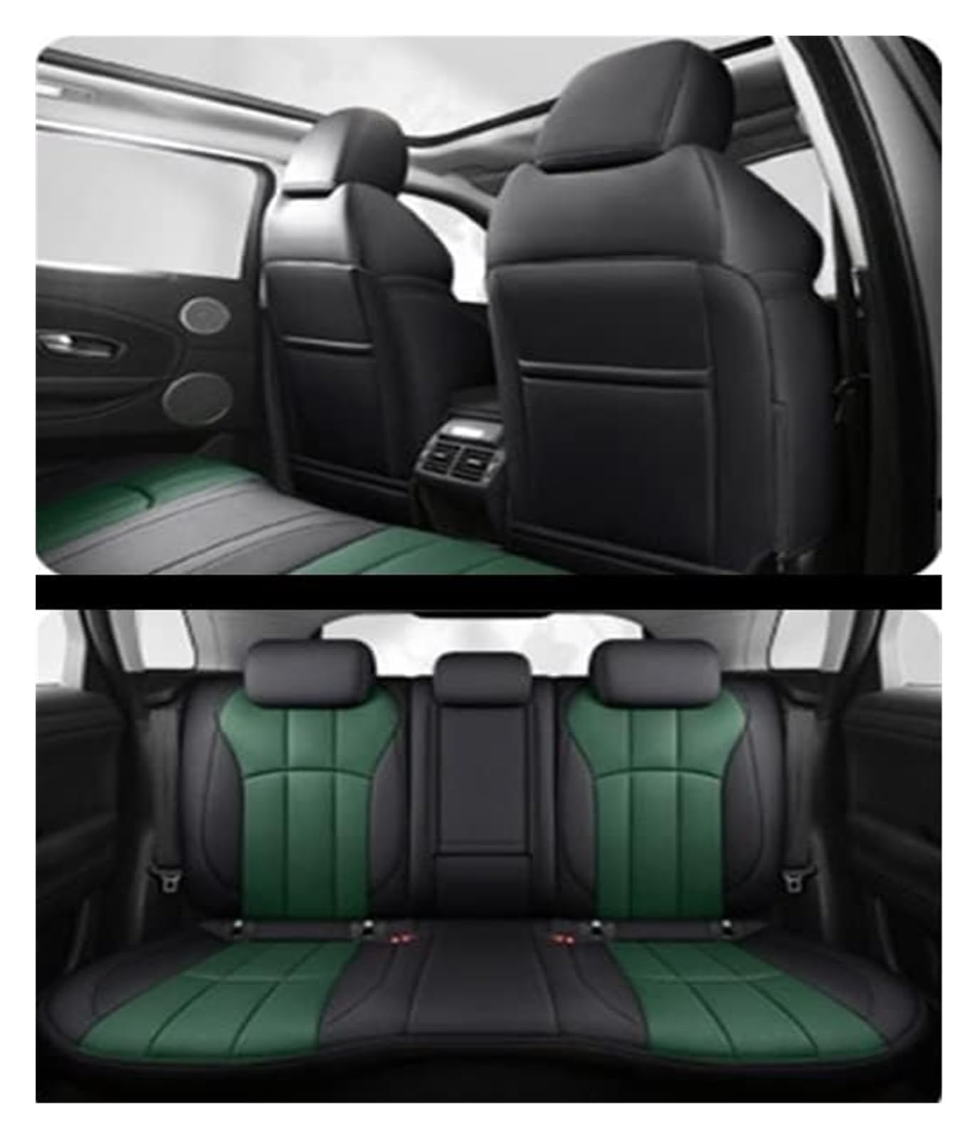 ASHILD Auto Sitzbezüge Für Mazda Cx5 2015 2016 2017 Auto Sitz Set Sitzkissen Abdeckung Schutz Nach Maß Auto Sitz Abdeckung Set Auto(Black Green) von ASHILD