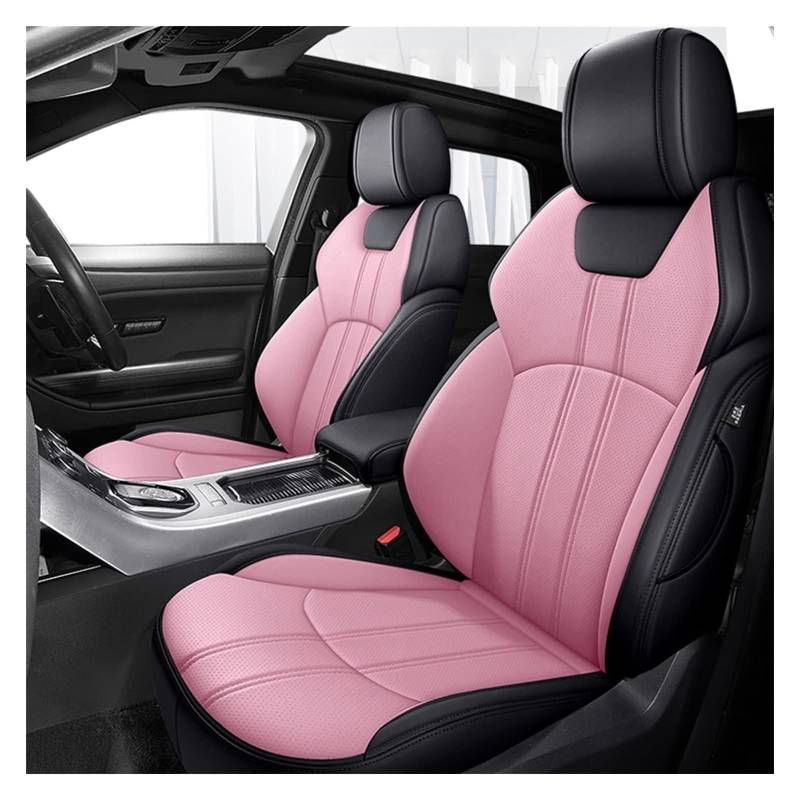 ASHILD Auto Sitzbezüge Für Model 3 2019-2021 Auto Sitz Set Sitzkissen Abdeckung Schutz 5 Sitze Nach Maß Auto Sitzbezüge Set(Black Pink,Standard Edition) von ASHILD