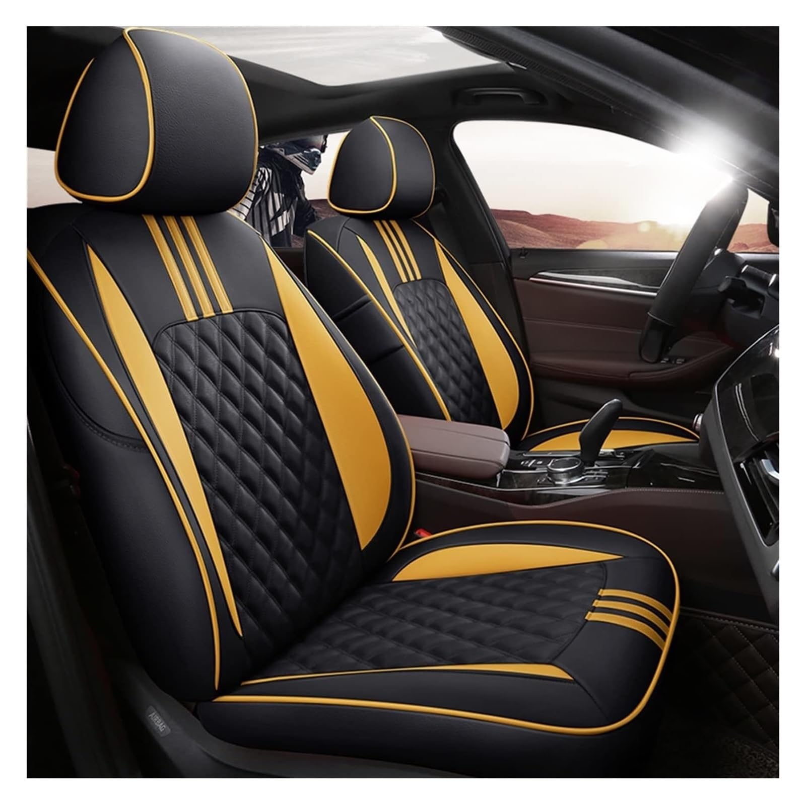 ASHILD Auto Sitzbezüge Für Model 3 Für Model S Für Model X Auto Sitz Set Sitzkissen Abdeckung Schutz Custom Auto Sitzbezug Set(10,No Pillow) von ASHILD