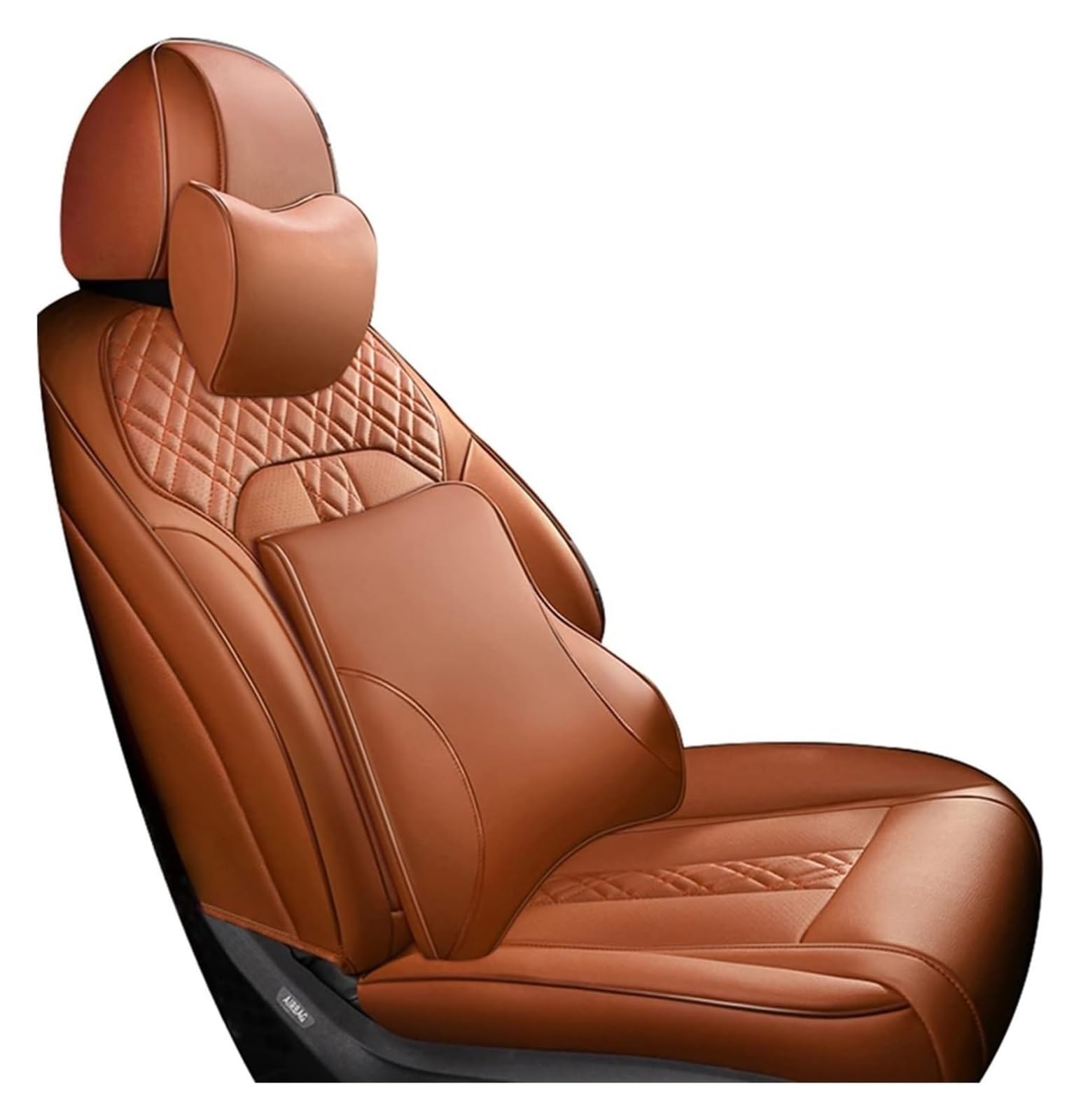 ASHILD Auto Sitzbezüge Für Qashqai J10 J11 Für Juke Für Tiida Für X-Trail Für Teana J32 Auto Sitzkissen Schutz Auto Sitz Abdeckung Set(Braun,Memory headrest) von ASHILD