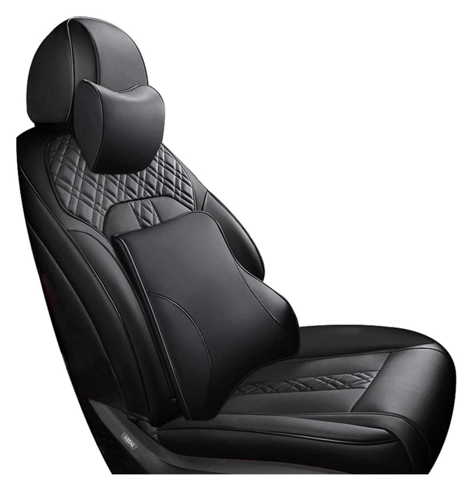 ASHILD Auto Sitzbezüge Für Qashqai J10 J11 Für Juke Für Tiida Für X-Trail Für Teana J32 Auto Sitzkissen Schutz Auto Sitz Abdeckung Set(Schwarz,Memory headrest) von ASHILD