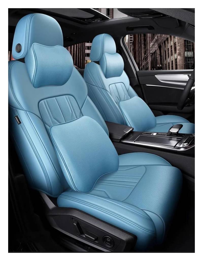 ASHILD Auto Sitzbezüge Für T&oyota Für Corolla 2007-2011 Auto Zubehör Luxus Wasserdicht Atmungsaktiv Auto Sitzbezüge Custom Auto Sitz Abdeckung(Sky Blue) von ASHILD