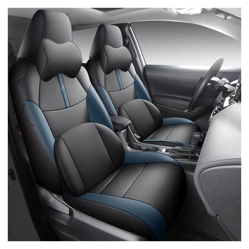 ASHILD Auto Sitzbezüge Für T&oyota Für RAV4 2020-2023 Auto Interior Styling Protector Auto Sitzbezüge Custom Full Set Auto Sitzbezüge(Blue B) von ASHILD