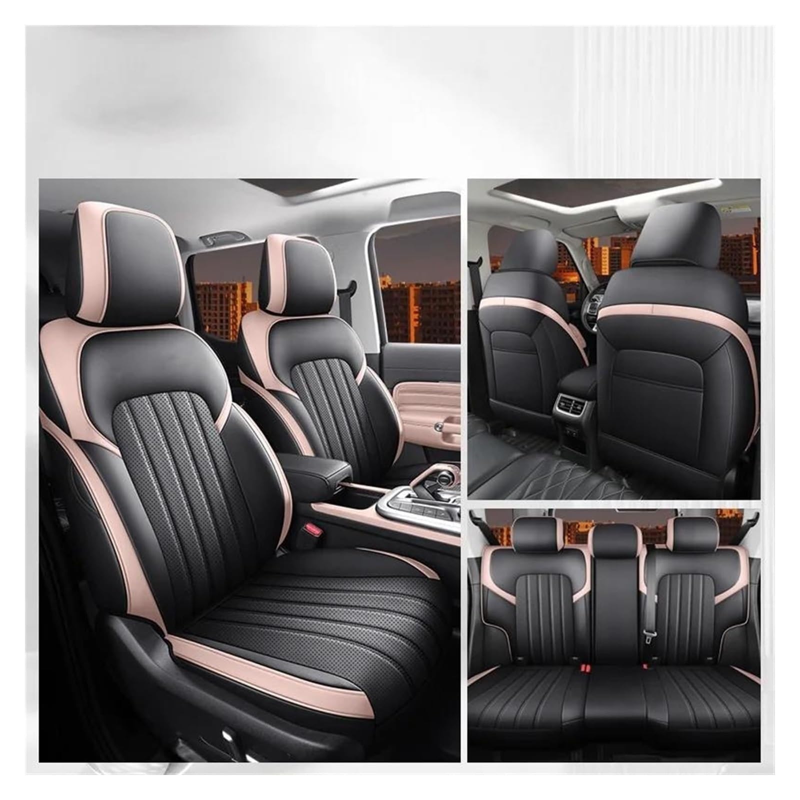 ASHILD Auto Sitzbezüge Für Tank 300 2021-2024 Auto Interior Styling Schutz Sitzbezüge Für Auto Sitzbezüge Custom Auto Sitzbezüge Vollen Satz(Rosa) von ASHILD