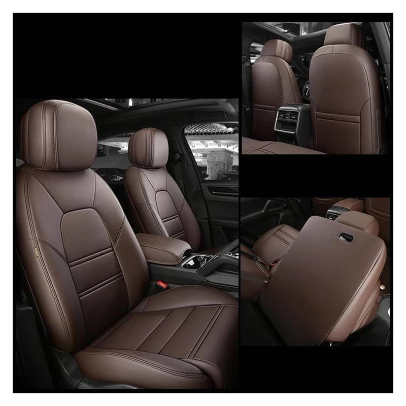 ASHILD Auto Sitzbezüge Für Volvo Xc60 V50 V60 V70 S40 S60 C30 C70 S90 Leder Luxus Frau Auto Zubehör Auto Sitzbezüge Custom Auto Sitz Abdeckung(Coffee) von ASHILD