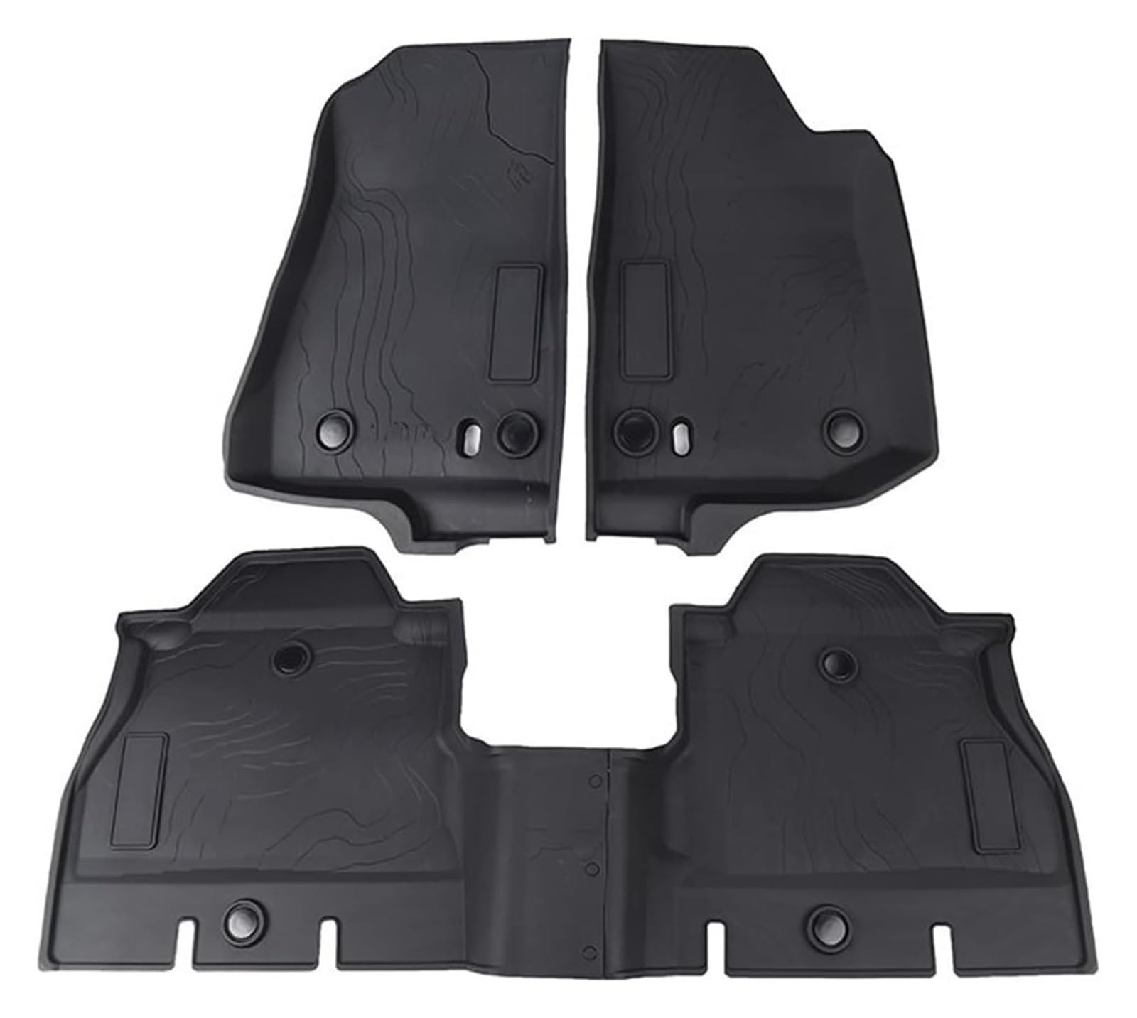 ASHILD Car Fußmatten-Set Für Wrangler JL 2018 2019 2020 2021 2022 TPE Antislip Hinten Teppich Boden Matte Auto Matte Fußmatten von ASHILD