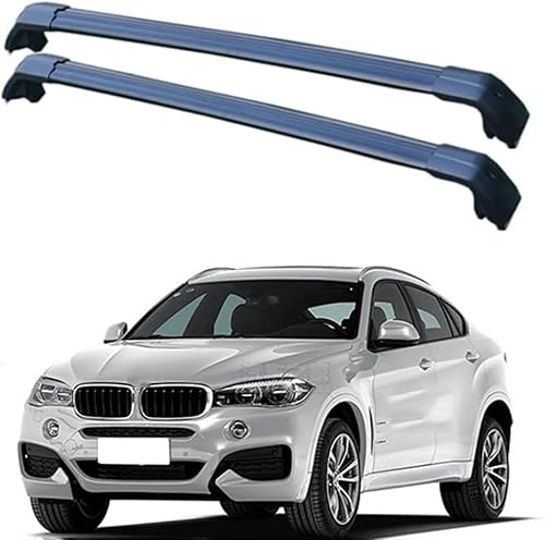 Auto Dachgepäckträger Bars Für BMW X6 (F16, F86) 2014-2019, Einstellbare Abschließbare Anti-Rost Cross Bar Geländer Rooftop Gepäck Ersatzteile von ASHILD