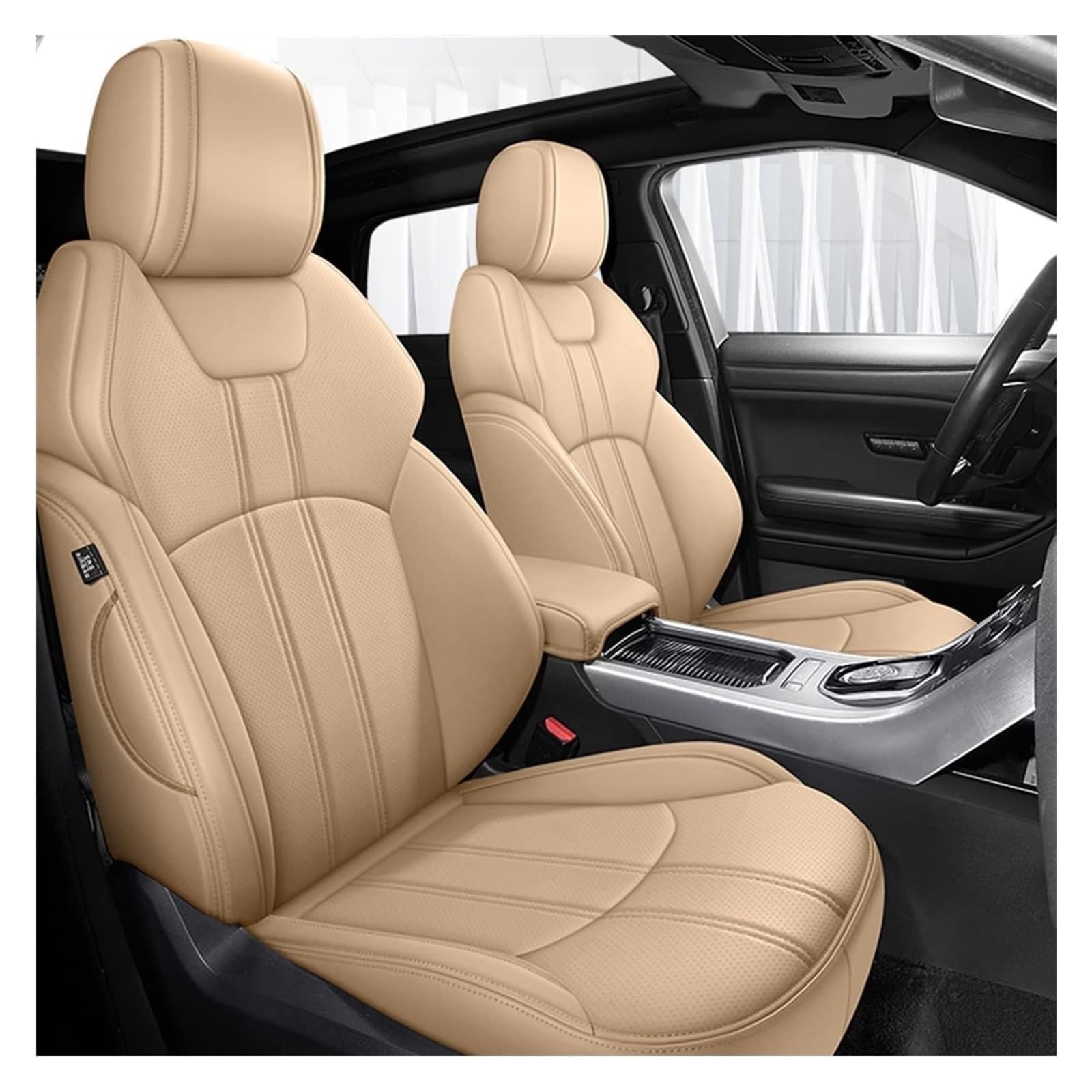 Auto Sitzbezüge Für A4 B8 A3 8p A5 Für Sportback Für TT Mk1 Q3 B6 B7 Für Avant C6 4f RS 4 5 6 7 Q5 Q7 Kissen Auto Sitzbezüge Set(Beige,Standard Edition) von ASHILD