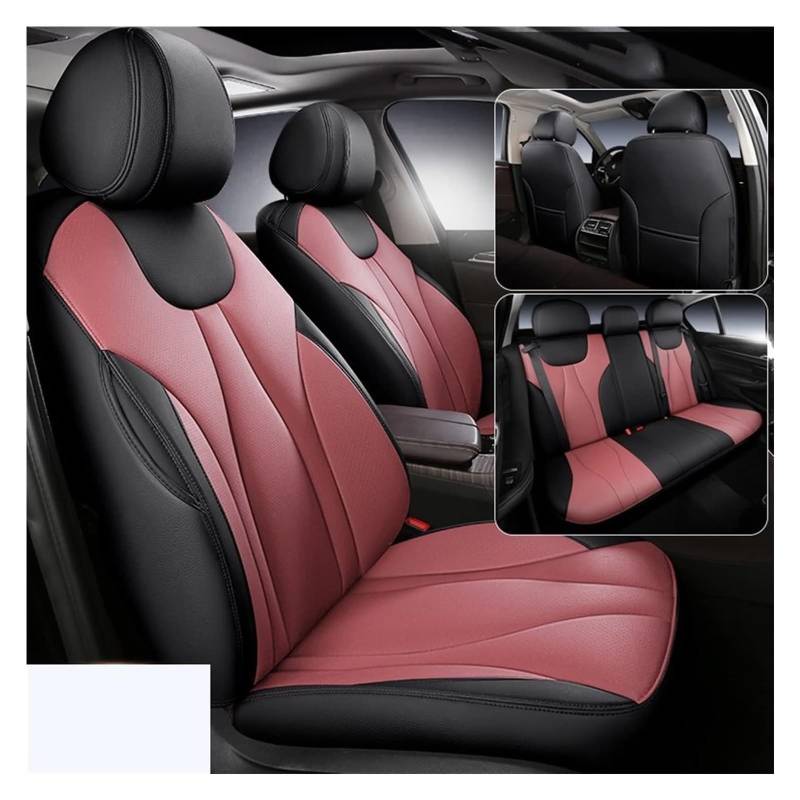 Auto Sitzbezüge Für Astra K Für Zafira AH Für Vectra B Für Meriva B Autositz Set Sitzkissen Abdeckung Schutz Custom Auto Sitzbezug Set(Black Pink) von ASHILD