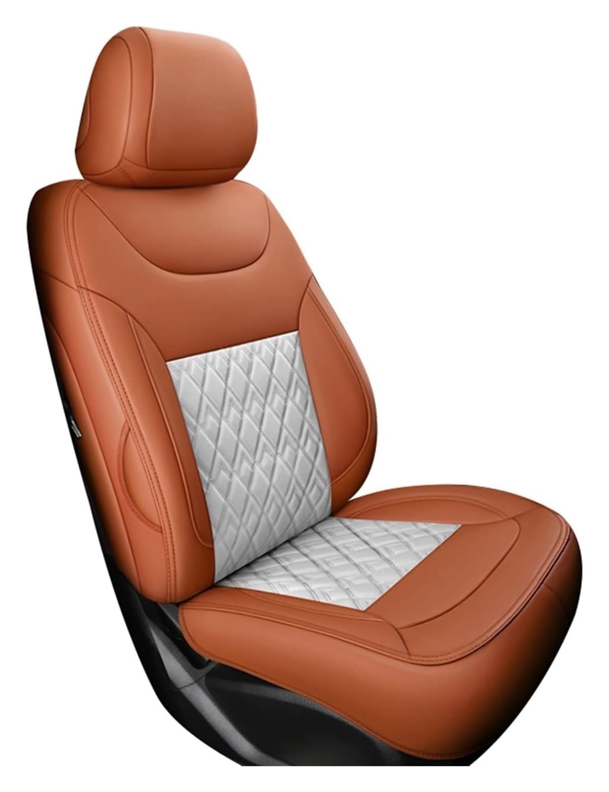 Auto Sitzbezüge Für Hyundai Für Terracan Für Santa Fe Für Accent Für Creta Für Tucson Für Kona Custom Car Sitzbezüge Set Sitzkissen(Braun,No Pillow) von ASHILD