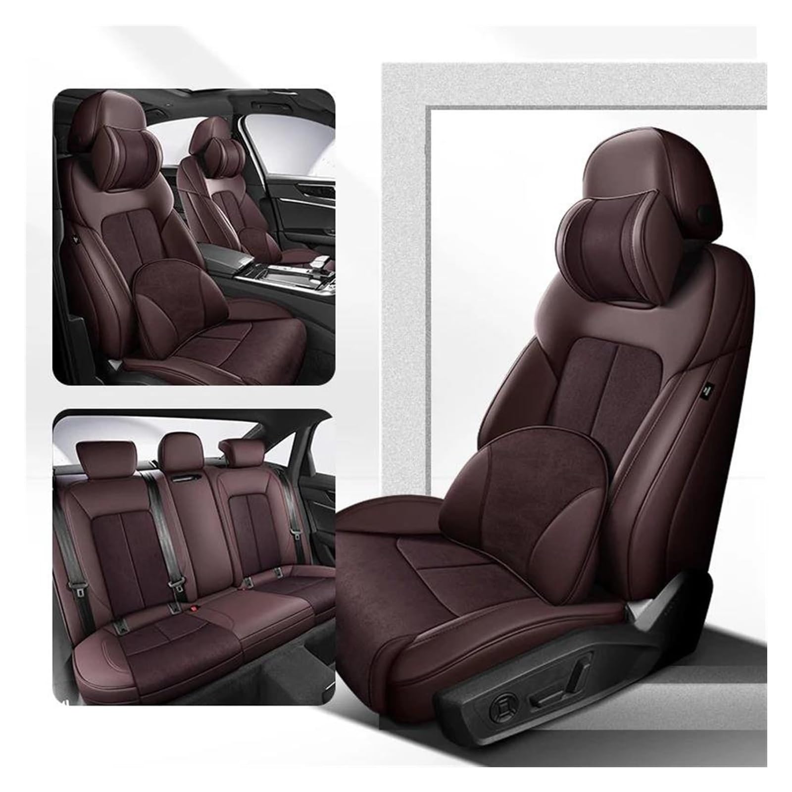 Auto Sitzbezüge Für TT MK2 Q7 4L Q5 A7 A6 C7 Auto Innen 360 ° Surround Protector R Auto Sitzbezüge, Custom Auto Sitzbezug(Color 14) von ASHILD