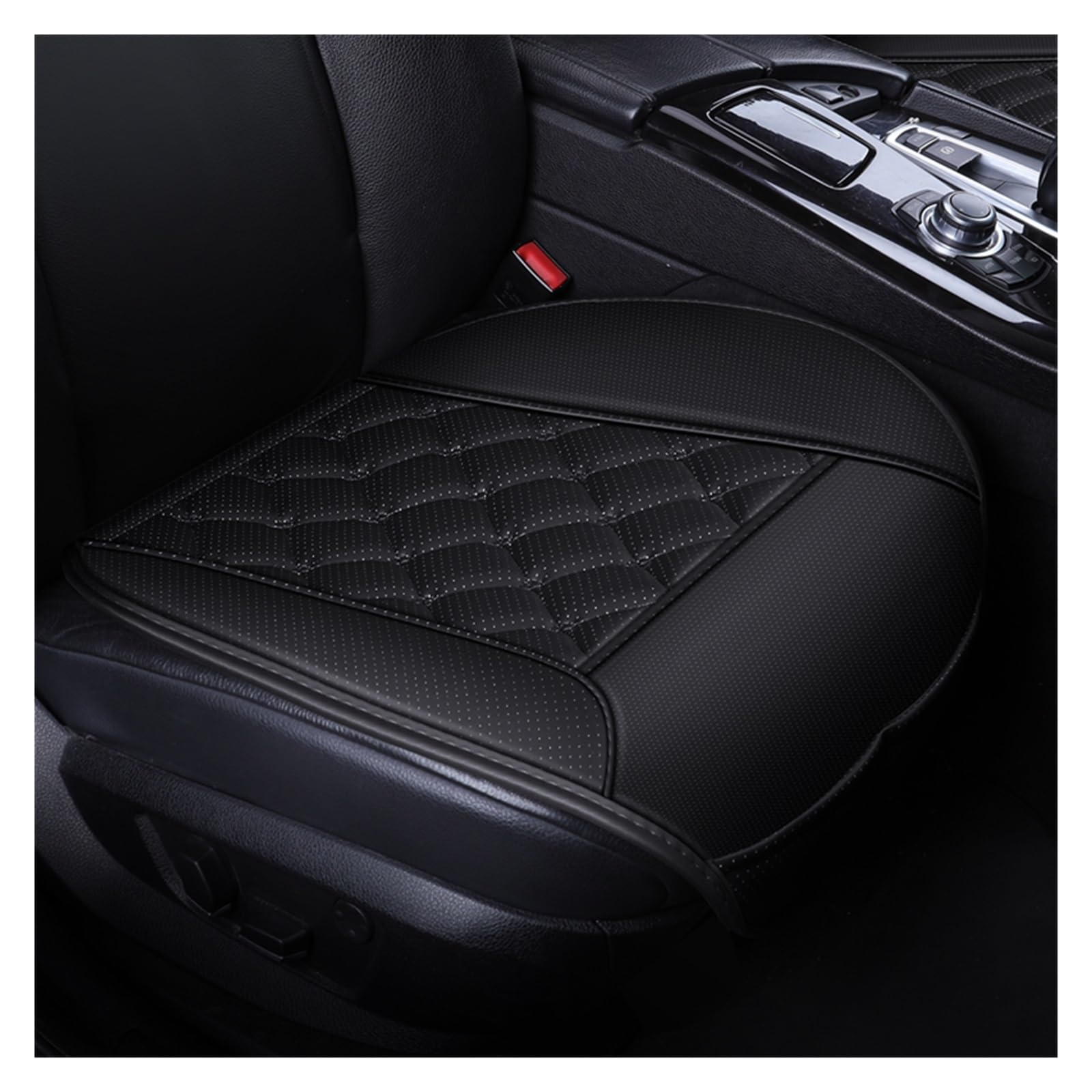 Autositzbezüge Komplettset Universeller wasserdichter Leder-Autositzbezug, Schutzmatte für die vordere Rückenlehne, atmungsaktiv, für Autositzkissen. ( Farbe : Schwarz , Size : 1pcs Front Seat Covers von ASHILD