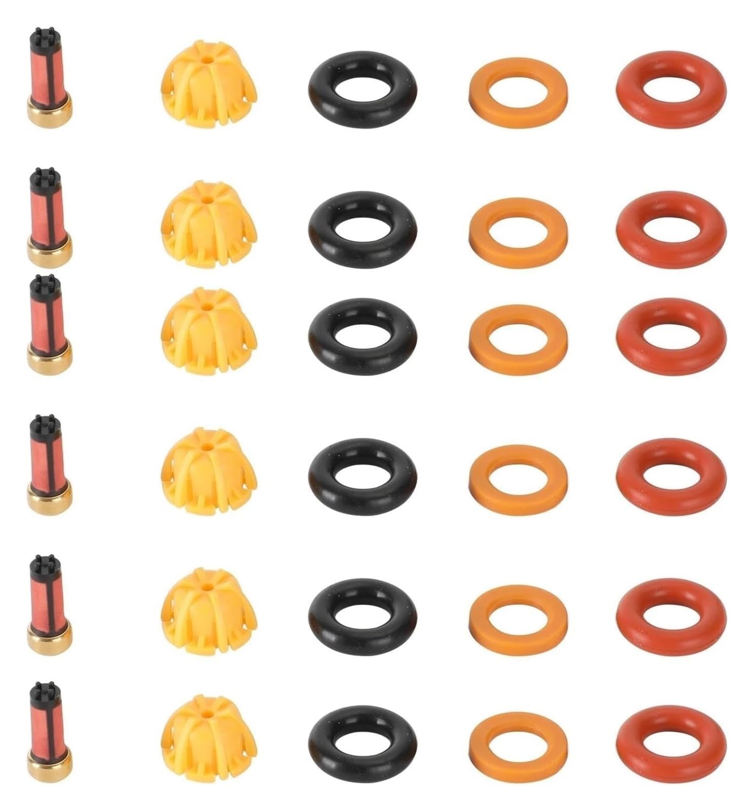 Einspritzdüsen Petrol Für B&MW Für M3/323is/325is/525i E36/E34/für M50/S50 6 Satz Einspritzdüsen Reparaturdichtungssatz Autozubehör von ASHILD