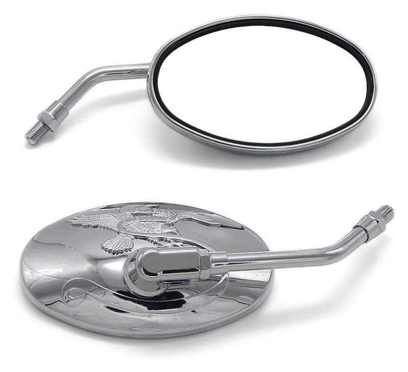 Motorbike Mirrors Side Für Kawa&saki EL250 EN400 EN450 EN500 VN250 VN400 VN750 VN800 VN900 400 Motorrad Rückspiegel Seite Rückspiegel Teile(Silber) von ASHILD