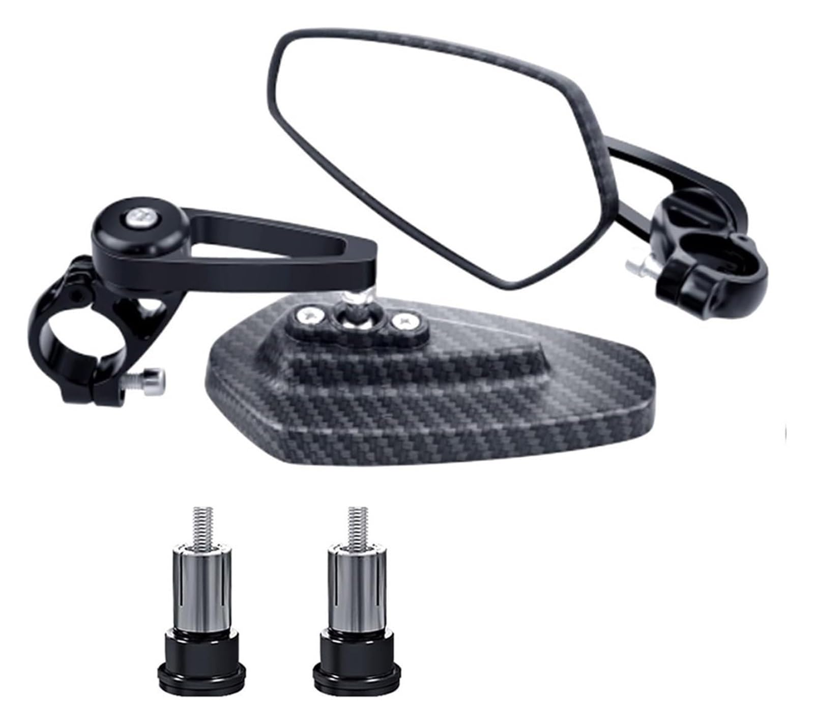 Motorbike Mirrors Side Für Kawa&saki Z125 Pro Z650 Z750 Z800 Z900 Z1000 ER6N ER6 Motorradspiegel 7/8 "22mm Lenkerende Seitenrückspiegel(Black clear lens) von ASHILD