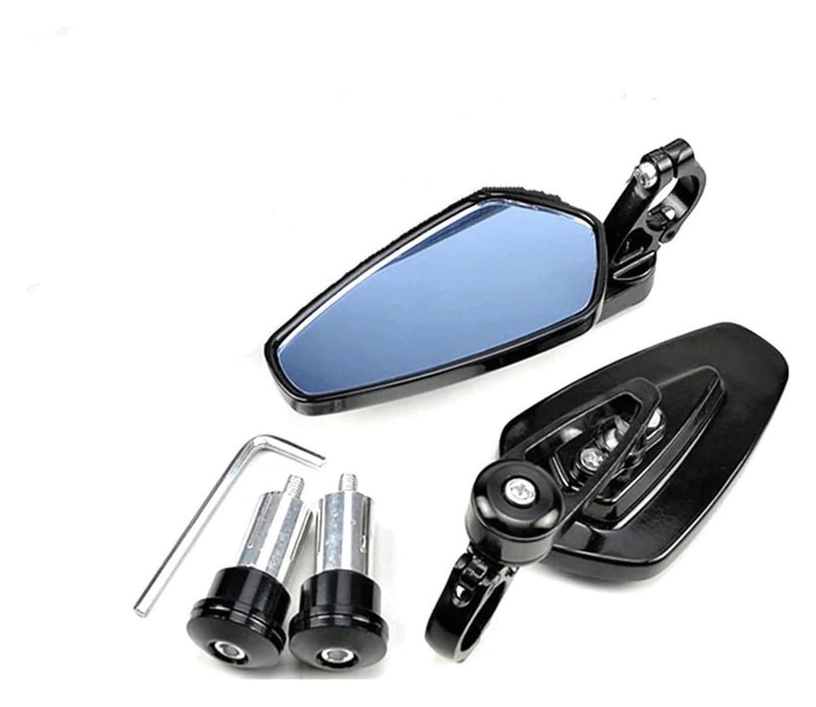 Motorbike Mirrors Side Für S1000RR S1000XR S1000R HP4 Für Rninet G310R G310GS F800R F750GS Motorrad Griff Bar Rearview Außenspiegel(Blue Mirrors) von ASHILD