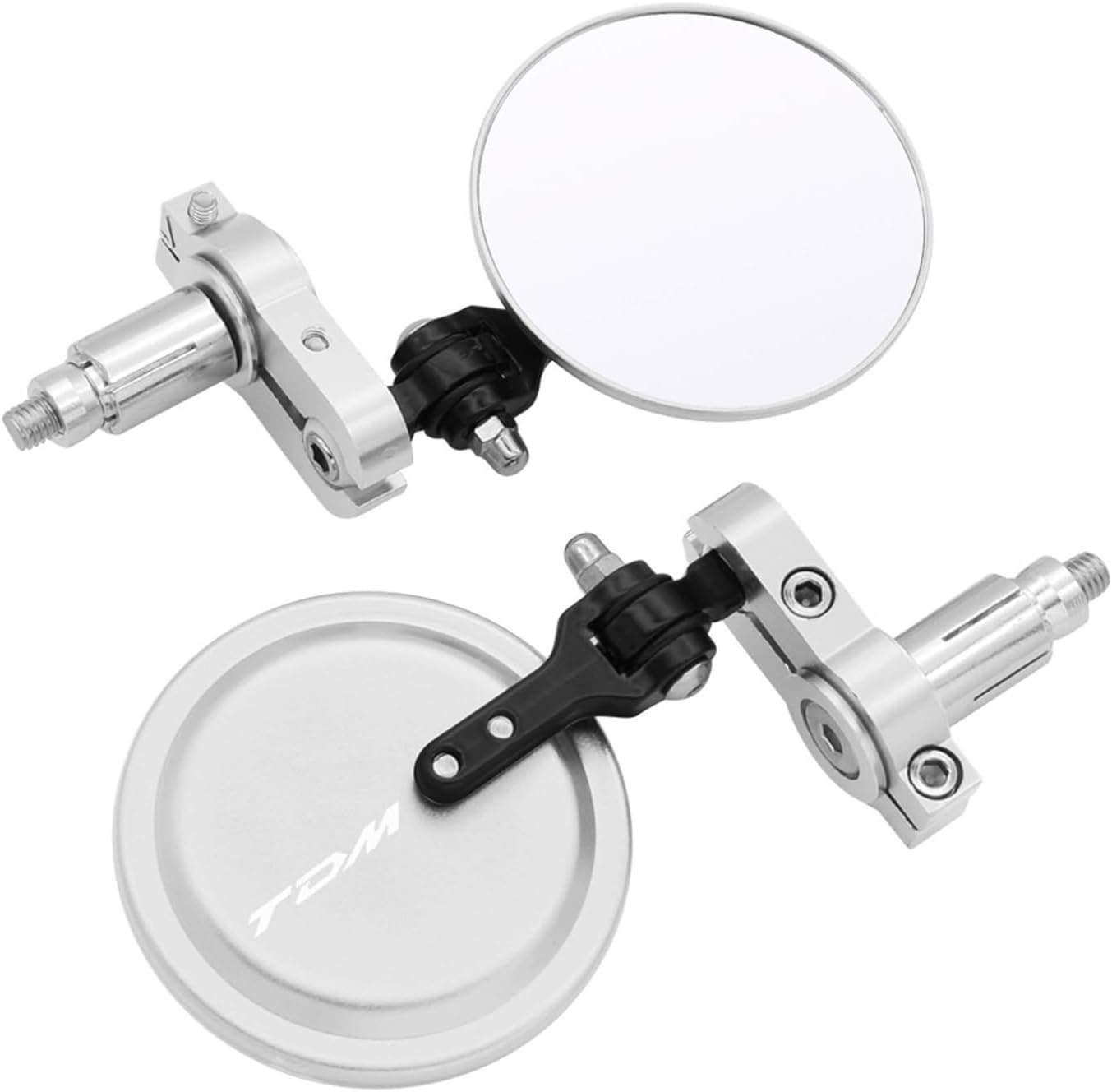 Motorbike Mirrors Side Für Y&amaha Für TDM850 Für TDM900 2000 7/8 "22mm Runde Lenker Ende Faltbare Seite Motorrad Rückspiegel(Silber) von ASHILD