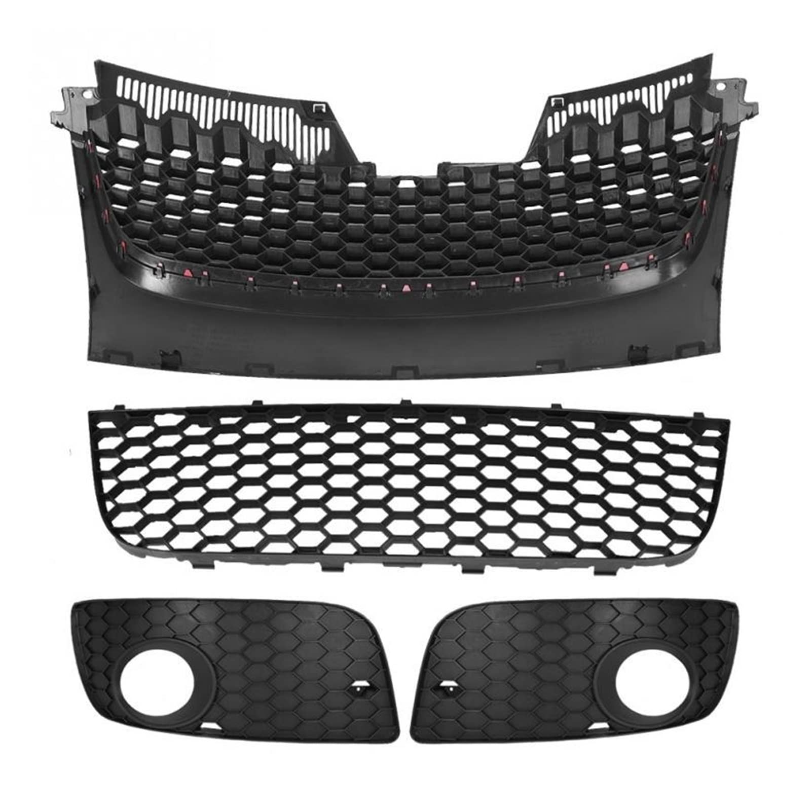 Nierengitter Für V&W G&olf GTI MK5 2006-2009 Auto Frontstoßstange Motorhaube Unterer Grill Nebelscheinwerfer Grills Schwarz von ASHILD