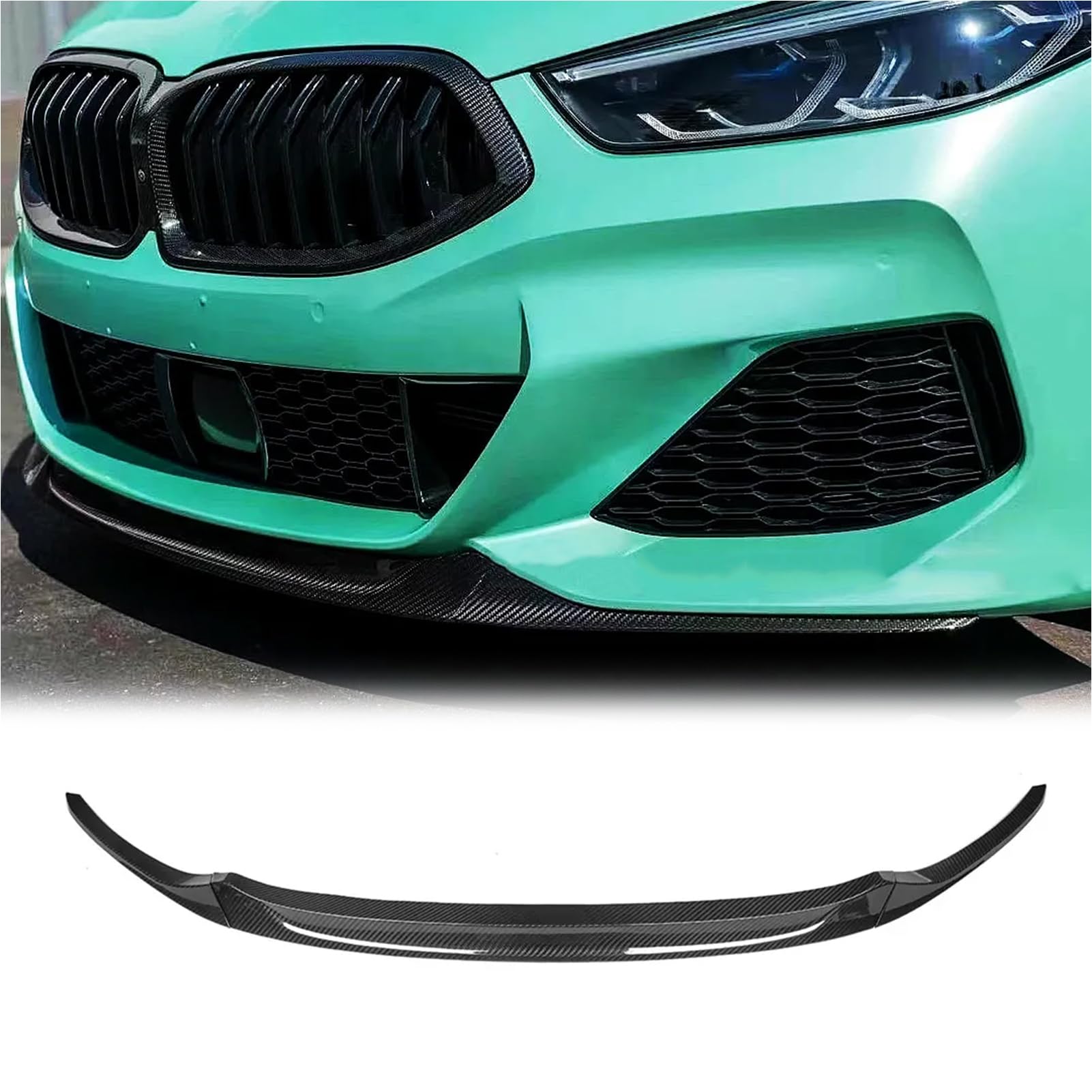 Frontspoiler aus Kohlefaser für BMW 8er G14 G15 G16 2020-2024 | Leichter und aerodynamischer Frontsplitter | Einfache Installation und Leistungsverbesserung (850i Style) von ASHOIH