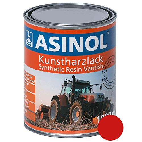 ASINOL Fassi rot hochglänzend 1 Liter, 1.000ml Kunstharzlack von ASINOL