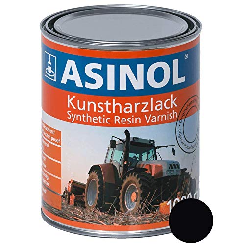 ASINOL Stoll schwarz hochglänzend 1 Liter, 1.000ml Kunstharzlack von ASINOL