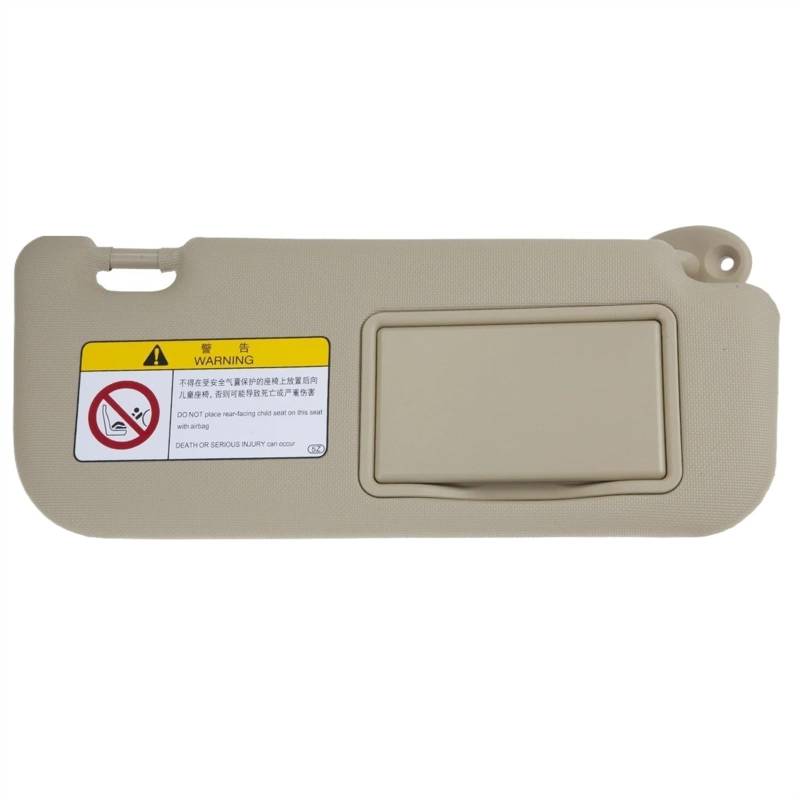 ASIUIMGHG [Replacement] Auto Sonnenblende Beige for Toyota for Corolla 2014 2015 2016 2017 74320-02B21 74310-02K91 mit Make-up Spiegel Auto Zubehör (Right) von ASIUIMGHG