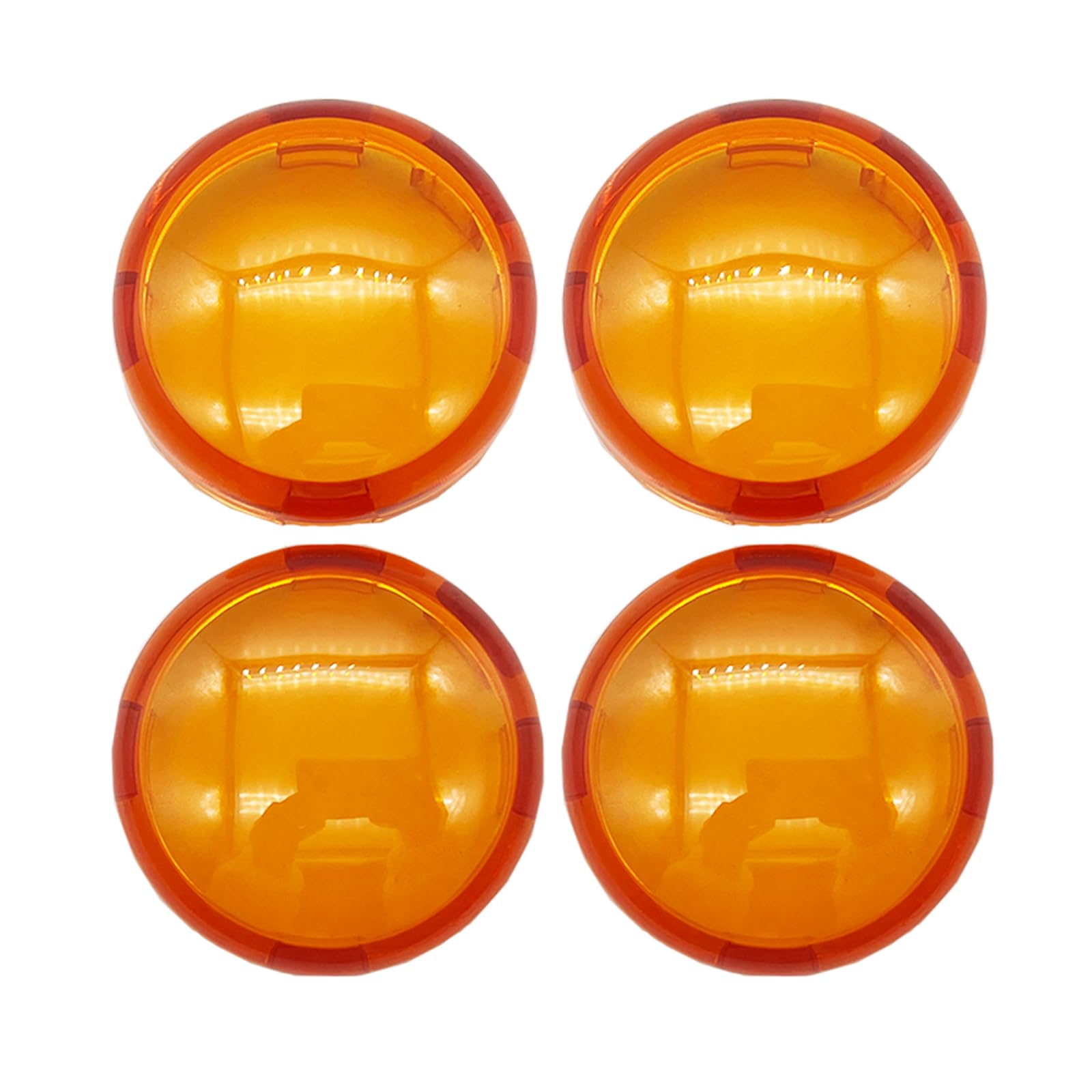 ASJFGTEH Motorrad 2 Zoll Bullet Blinker Licht Objektivabdeckung Kompatibel mit Sportster Touring Street Glide Road King Softail Dyna(4PCS Amber) von ASJFGTEH