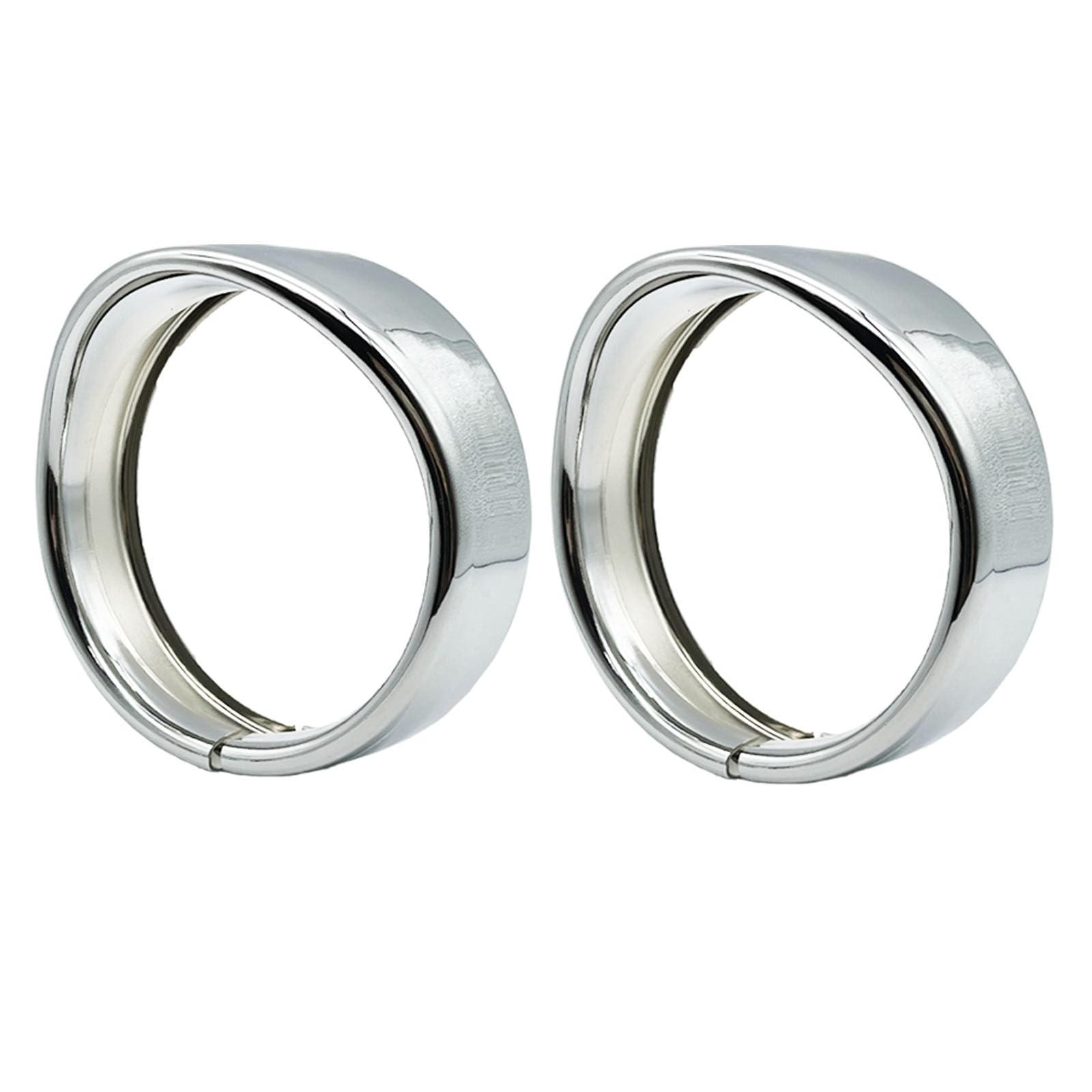 Chrom-Zierring for Motorradscheinwerfer, 7 Zoll, 4 1/2 Zoll, Zierring for Nebelscheinwerfer im Visier-Stil, kompatibel mit Touring Road King Softail FLD(4.5inch Trim Ring) von ASJFGTEH